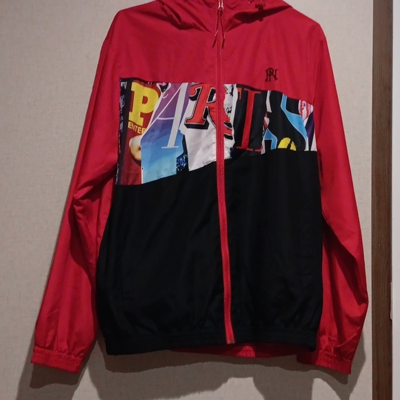 Parish Nation Full Zip Windbreaker Hooded Jacket Men's Size L - Picture 2 of 8